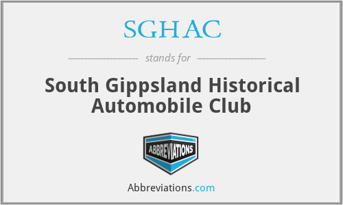 SGHAC - South Gippsland Historical Automobile Club