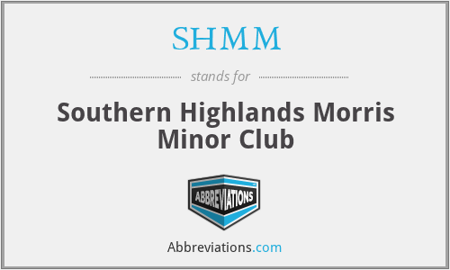SHMM - Southern Highlands Morris Minor Club