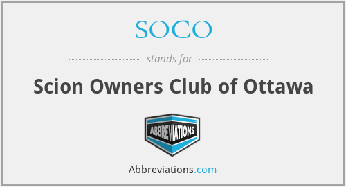 SOCO - Scion Owners Club of Ottawa