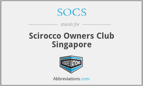 SOCS - Scirocco Owners Club Singapore