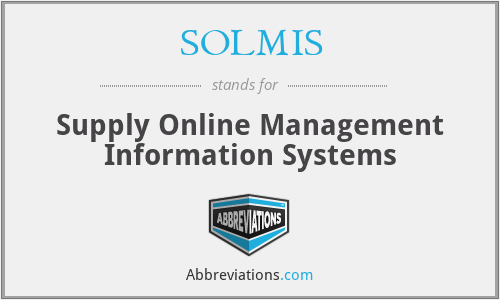 SOLMIS - Supply Online Management Information Systems