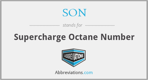SON - Supercharge Octane Number