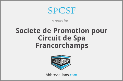 SPCSF - Societe de Promotion pour Circuit de Spa Francorchamps