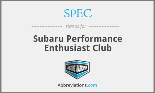SPEC - Subaru Performance Enthusiast Club