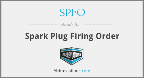 SPFO - Spark Plug Firing Order