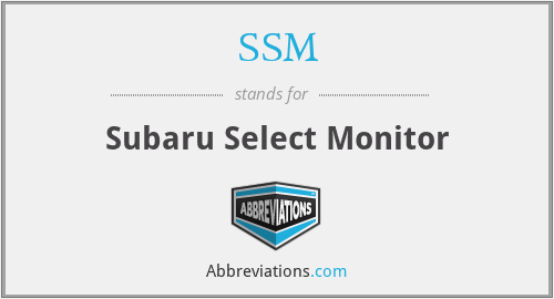 SSM - Subaru Select Monitor