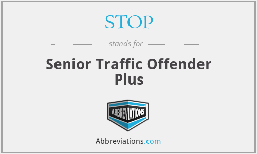 STOP - Senior Traffic Offender Plus