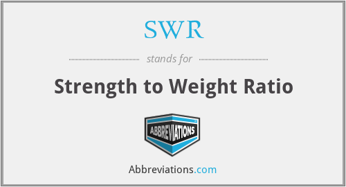 SWR - Strength to Weight Ratio