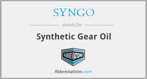 SYNGO - Synthetic Gear Oil