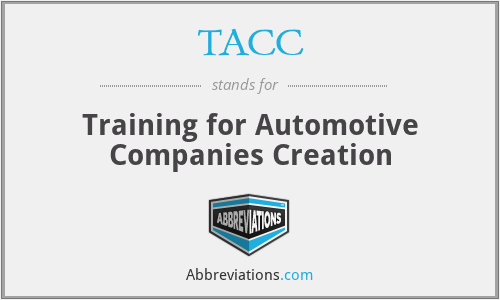 TACC - Training for Automotive Companies Creation