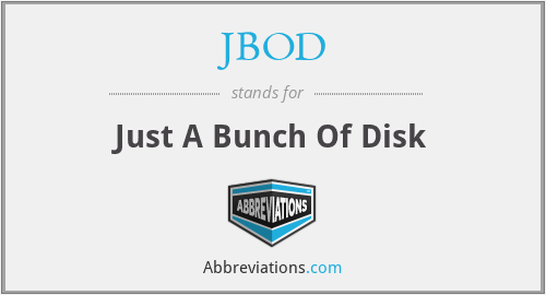 JBOD - Just A Bunch Of Disk