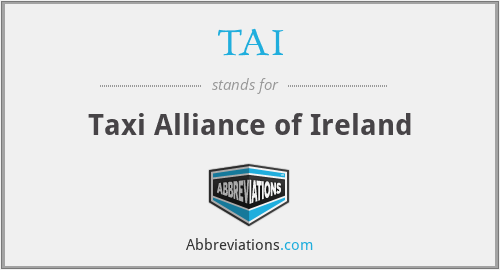 TAI - Taxi Alliance of Ireland