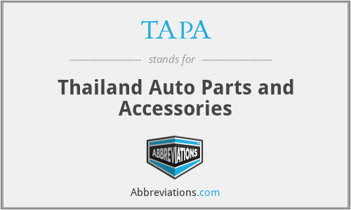 TAPA - Thailand Auto Parts and Accessories