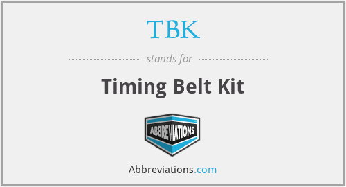 TBK - Timing Belt Kit