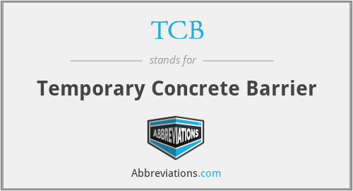 TCB - Temporary Concrete Barrier