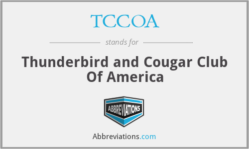 TCCOA - Thunderbird and Cougar Club Of America