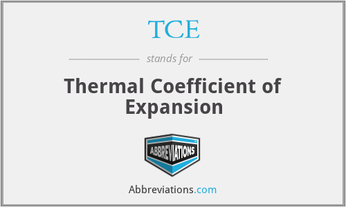 TCE - Thermal Coefficient of Expansion