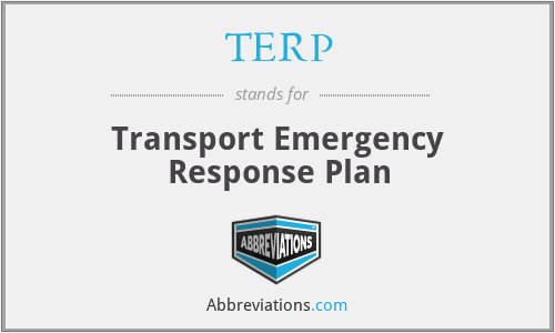 TERP - Transport Emergency Response Plan