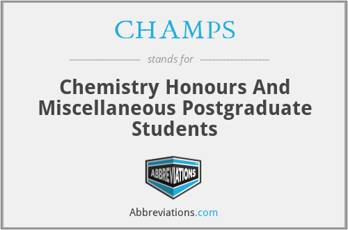 CHAMPS - Chemistry Honours And Miscellaneous Postgraduate Students