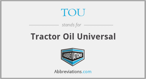 TOU - Tractor Oil Universal