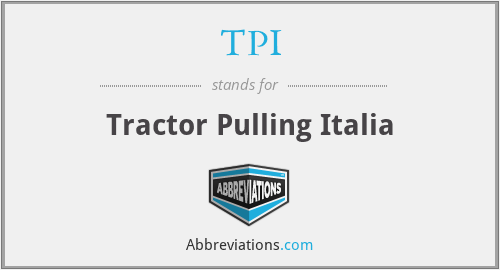 TPI - Tractor Pulling Italia