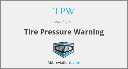 TPW - Tire Pressure Warning