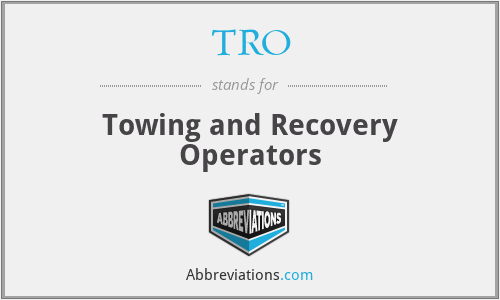 TRO - Towing and Recovery Operators