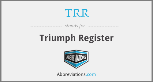 TRR - Triumph Register