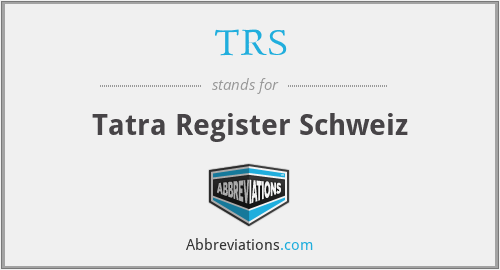 TRS - Tatra Register Schweiz