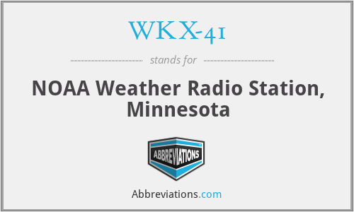 WKX-41 - NOAA Weather Radio Station, Minnesota