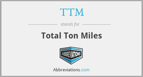 TTM - Total Ton Miles