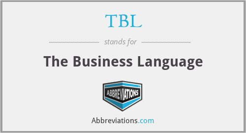 TBL - The Business Language
