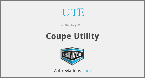 UTE - Coupe Utility
