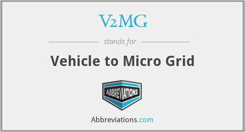 V2MG - Vehicle to Micro Grid