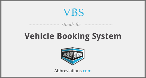 VBS - Vehicle Booking System
