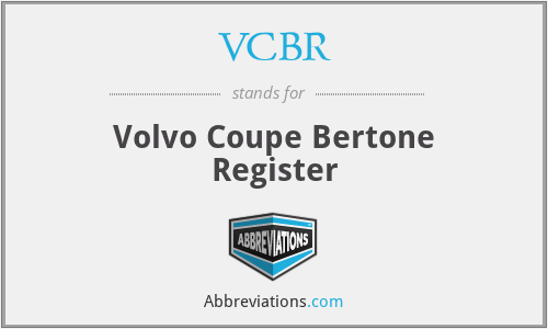VCBR - Volvo Coupe Bertone Register