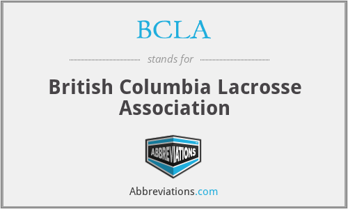BCLA - British Columbia Lacrosse Association