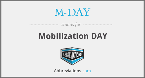 M-DAY - Mobilization DAY