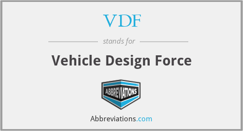 VDF - Vehicle Design Force