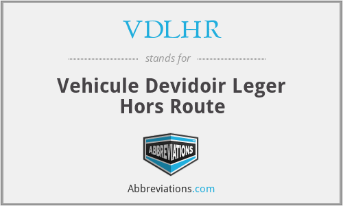VDLHR - Vehicule Devidoir Leger Hors Route