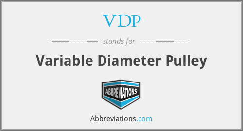 VDP - Variable Diameter Pulley