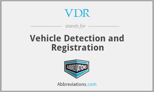 VDR - Vehicle Detection and Registration