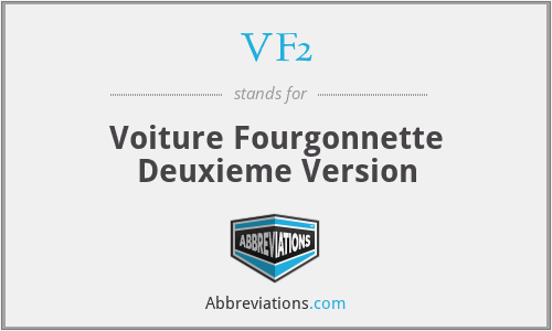 VF2 - Voiture Fourgonnette Deuxieme Version