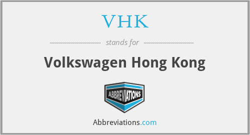 VHK - Volkswagen Hong Kong