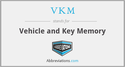 VKM - Vehicle and Key Memory