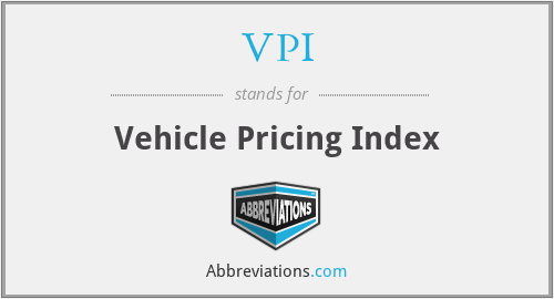 VPI - Vehicle Pricing Index