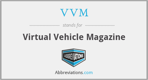 VVM - Virtual Vehicle Magazine
