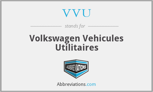 VVU - Volkswagen Vehicules Utilitaires