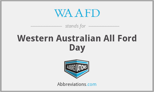 WAAFD - Western Australian All Ford Day