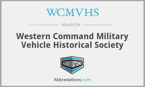 WCMVHS - Western Command Military Vehicle Historical Society